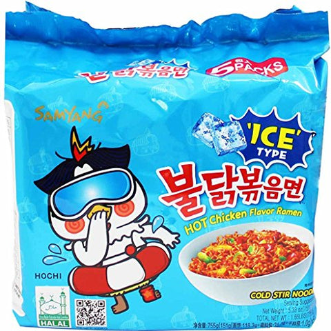 Samyang Hot Chicken Flavour Ramen - Cold Stir Noodle 151g (Pack of 5)