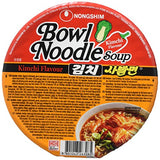 NongShim Kimchi Instant Noodle Soup Bowl,  86 g, Pack of 12